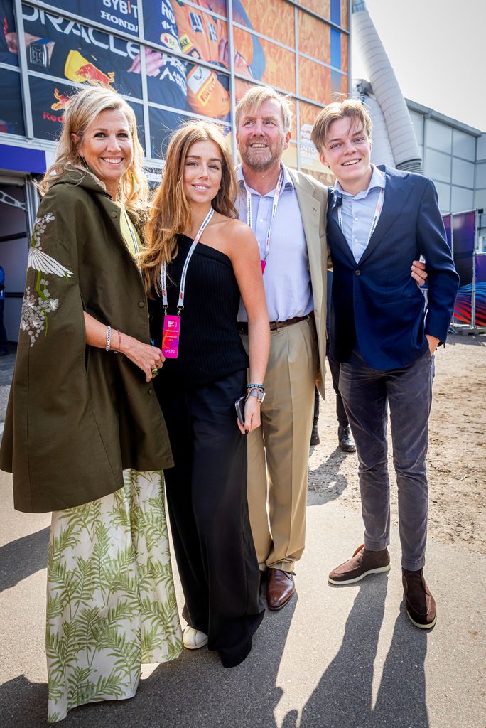 dutch royals smiling at dutch grand priz 