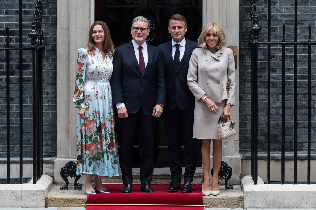 Victoria and Keir Starmer with the French President and his wife