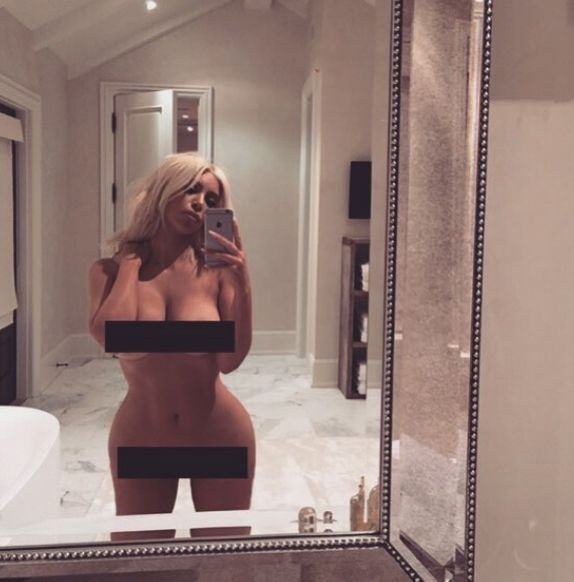 kim kardashian naked selfie