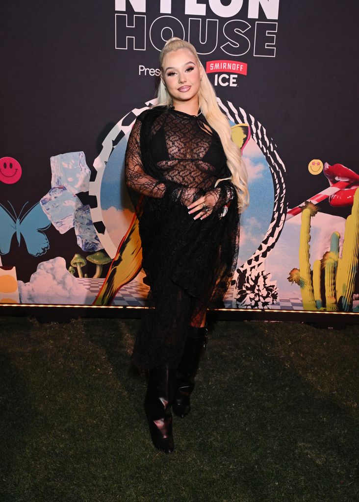 Alabama Barker at the Nylon House event held during the Coachella Music and Arts Festival on April 12, 2024 in Thermal, California. (Photo by Gilbert Flores/WWD via Getty Images)