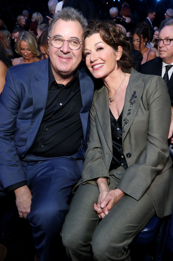 Vince Gill and wife Amy Grant attend the 59th Annual Country Music Association Awards at Bridgestone Arena on November 19, 2025