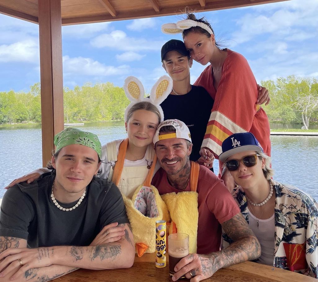 The Beckham family celebrated Easter together in 2021