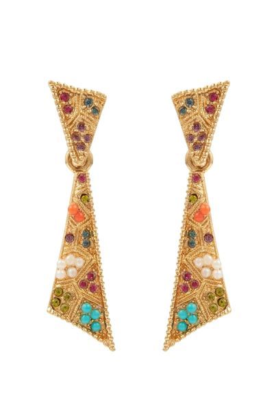 dorlan colourful vintage clip on earrings