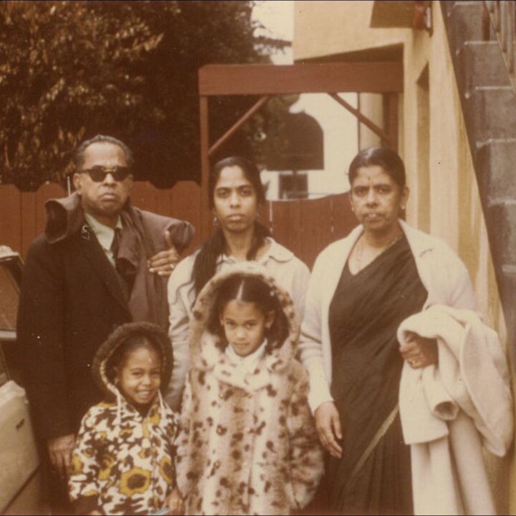 Kamala Harris (bottom centre) with her family in India