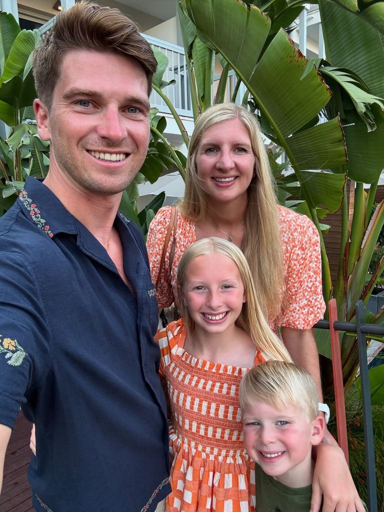 Rebecca, Andy, Summer and Albie during a family holiday over the summer