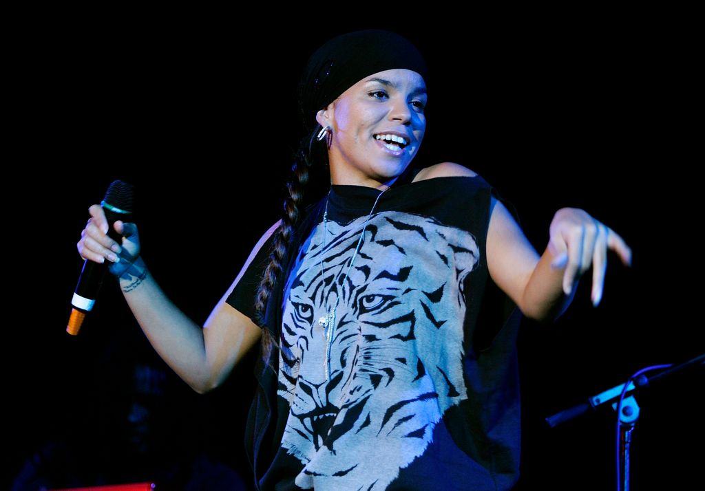Ms Dynamite performing at a ChildLine event