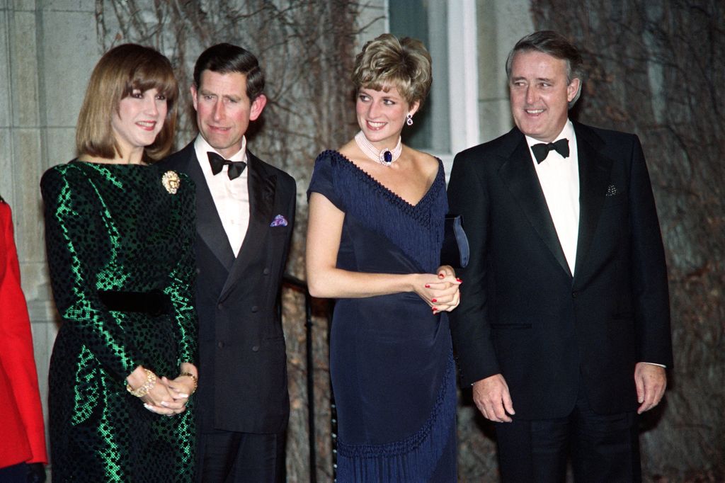 Brian Mulroney and wife Mila with the Prince and Princess of Wales in Ottawa in 1991