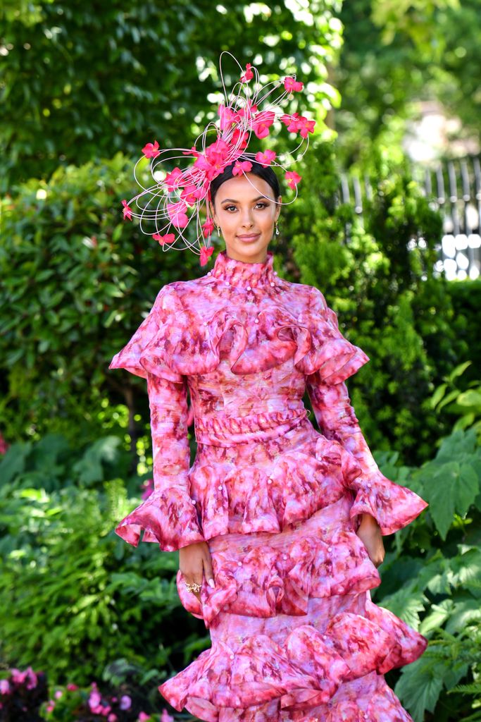 ASCOT, ENGLAND - JUNE 18: Maya Jama attends Royal Ascot 2022 at Ascot Racecourse on June 18, 2022 in Ascot, England. (Photo by Kirstin Sinclair/Getty Images for Royal Ascot)