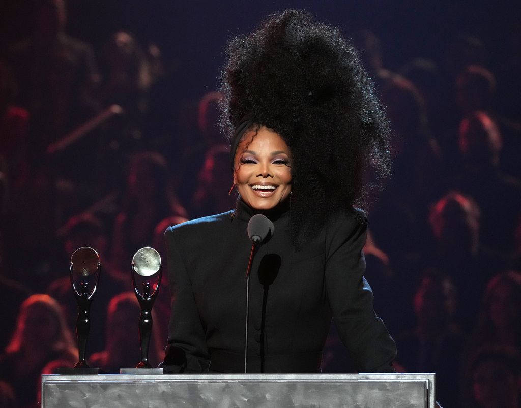 Janet Jackson speaks onstage during the 37th Annual Rock & Roll Hall of Fame Induction Ceremony at Microsoft Theater on November 05, 2022 in Los Angeles, California. 