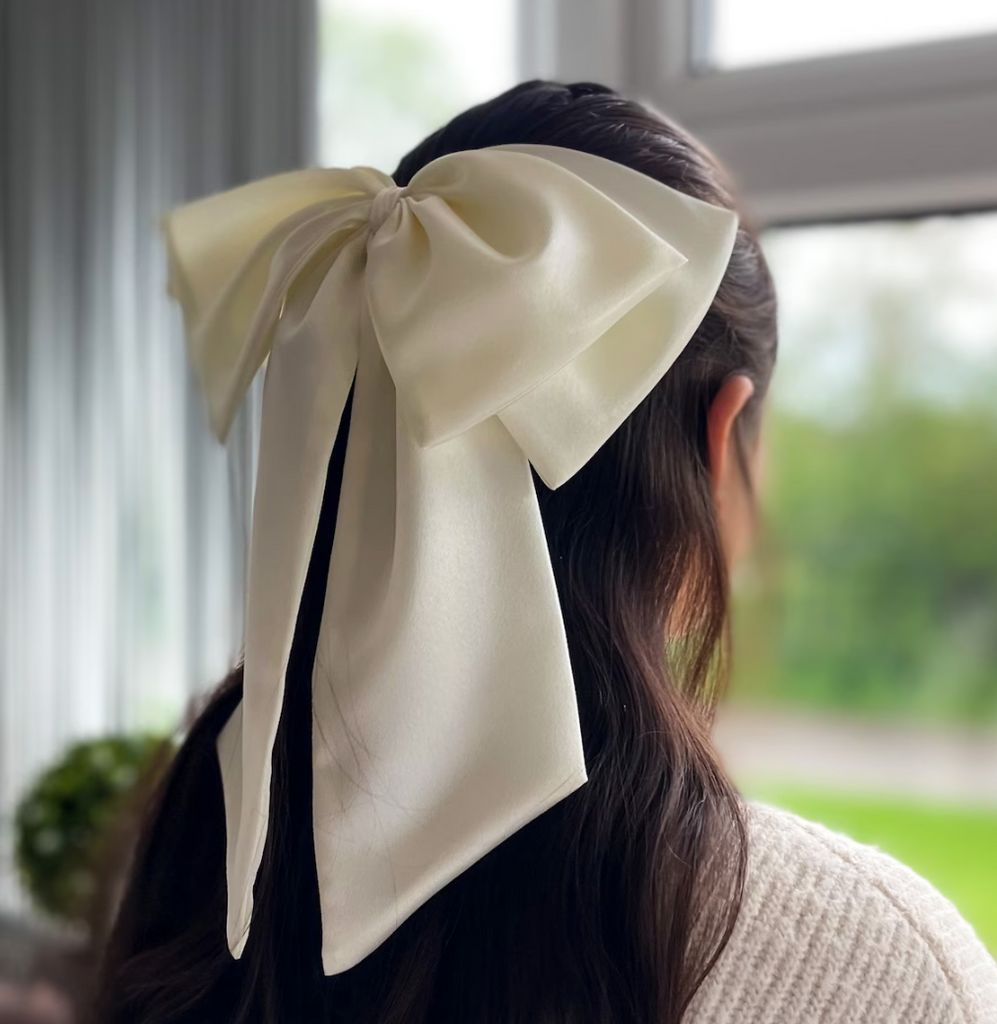 Etsy Ivory hair bow for women