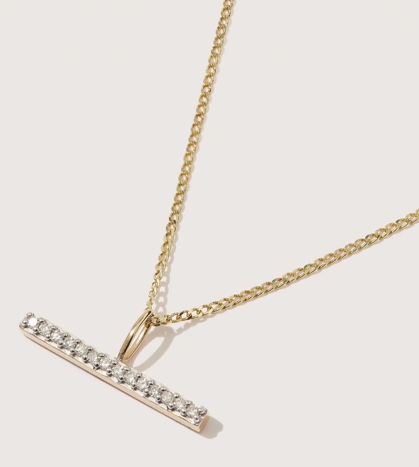 Otiumberg diamond t-bar necklace
