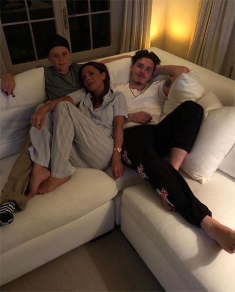 victoria beckham at home with cruz and brooklyn
