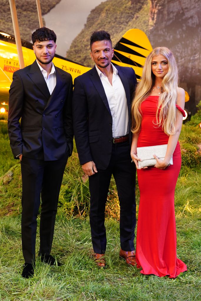 Peter Andre and his children Junior and Princess attend the global premiere for Mission: Impossible - The Final Reckoning at Leicester Square