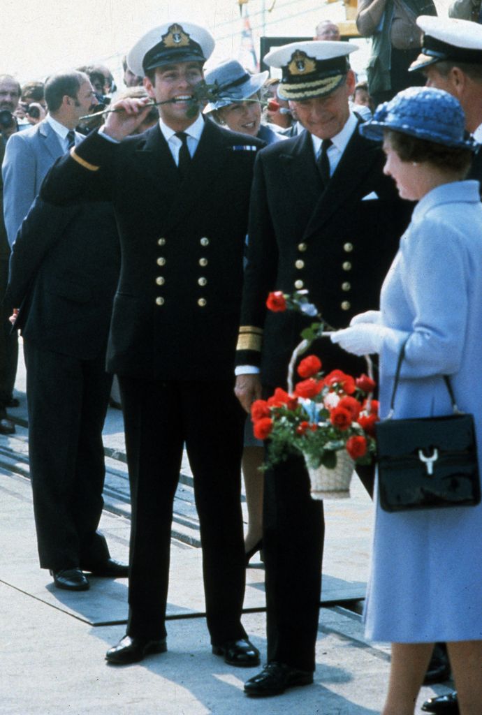 Prince Andrew returning from the Falklands