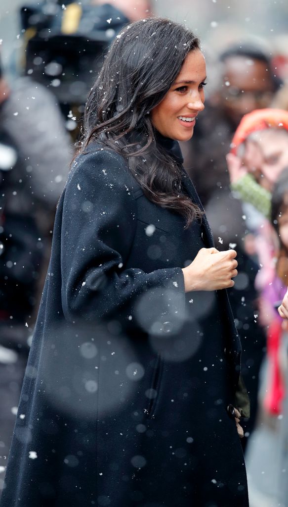 Meghan, Duchess of Sussex arrives for a visit to the Bristol Old Vic on February 1, 2019 in Bristol, England.