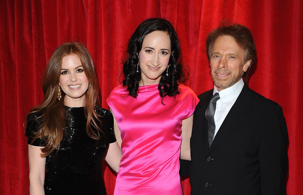 Isla Fisher, the book's author Sophie Kinsella and producer Jerry Bruckheimer arrive at the UK premiere of 'Confessions of a Shopaholic