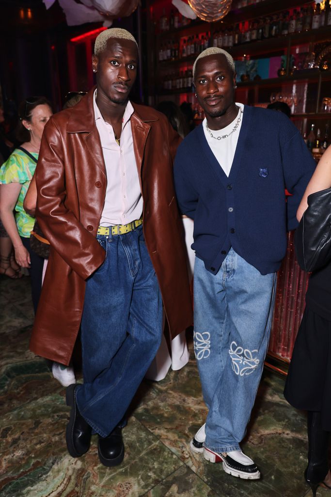 The Flag Twins - Kevin Bonsu and Karlon Bonsu attend the Sexy Fish 10th Anniversary Cocktail Party at Sexy Fish Mayfair on June 26, 2025 in London, England. (Photo by Max Cisotti/Dave Benett/Getty Images for Sexy Fish)