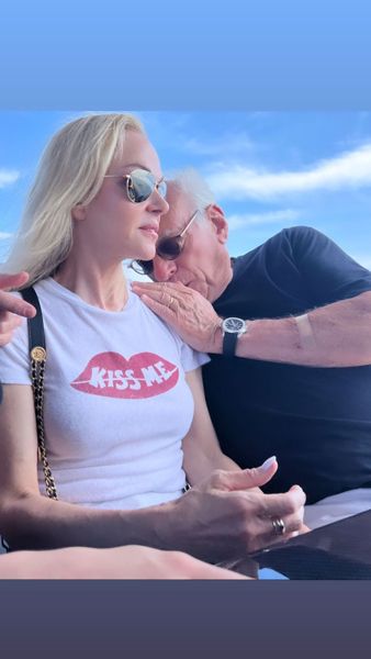 nicola peltz parents kissing yacht honeymoon