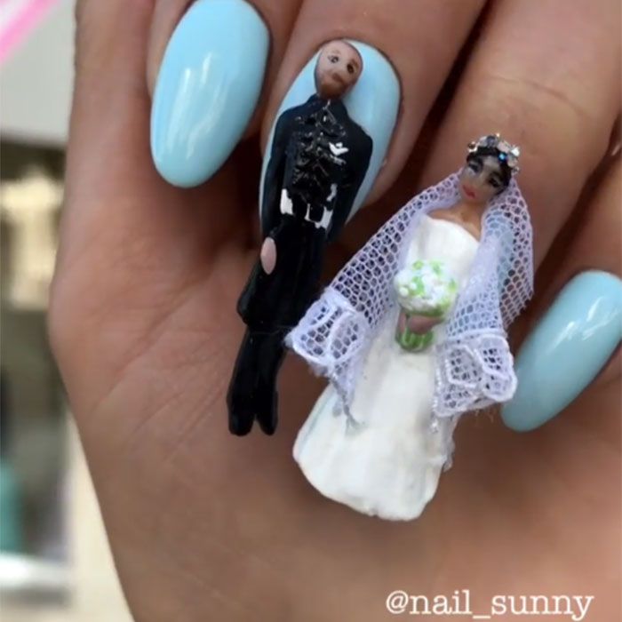 royal wedding nail art