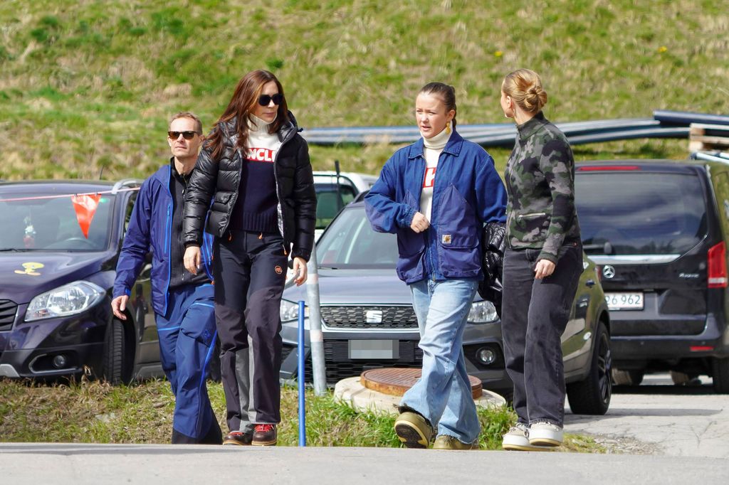 Queen Mary with daughter Princess Isabella in Verbier