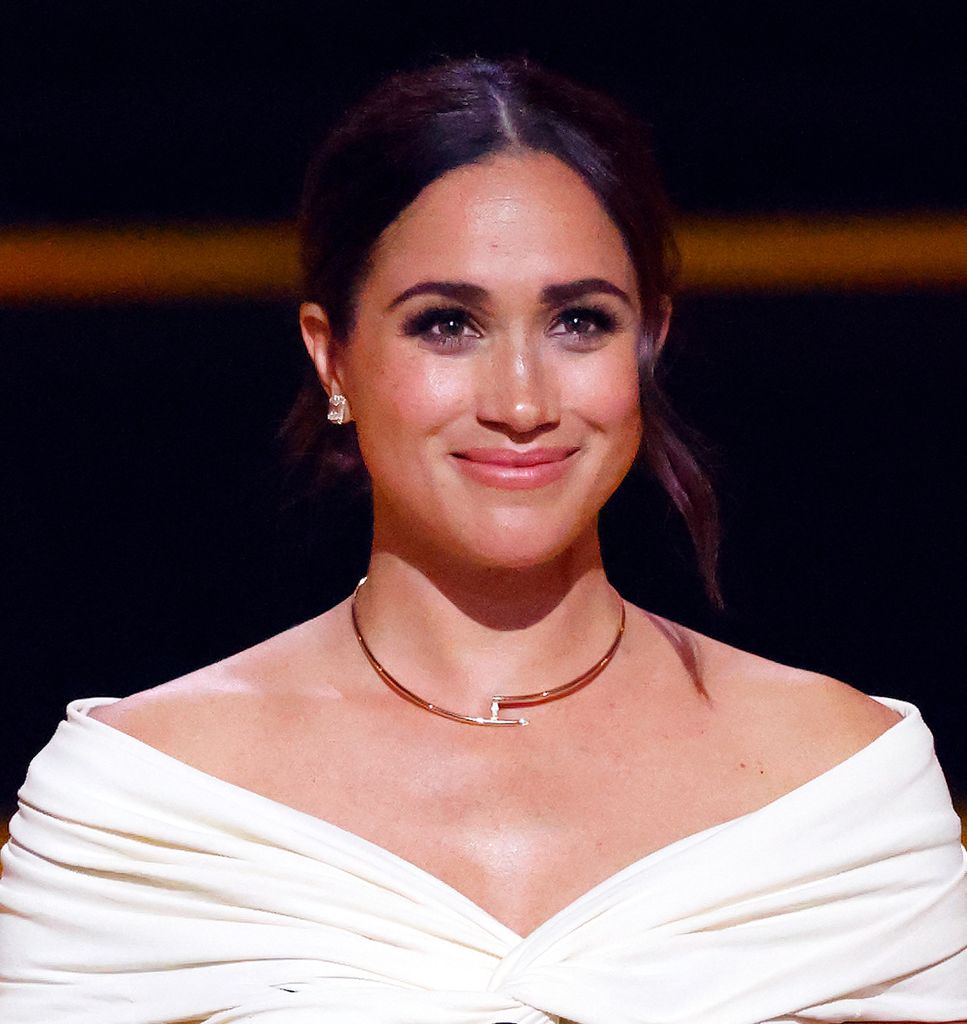 Meghan Markle in a white dress