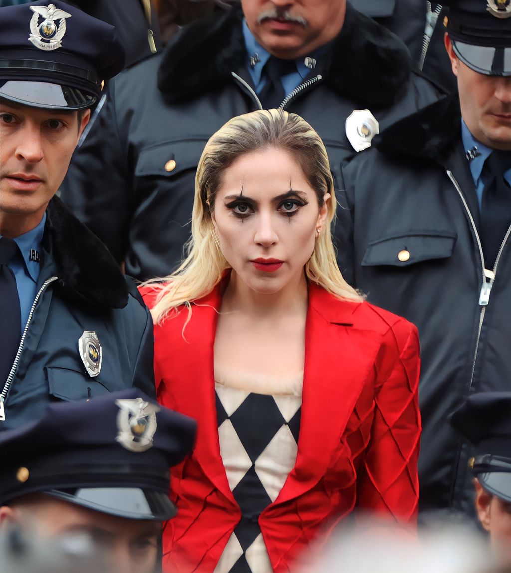 Lady Gaga is seen on the set of 'Joker: Folie a Deux' on on March 25, 2023 in New York, New York