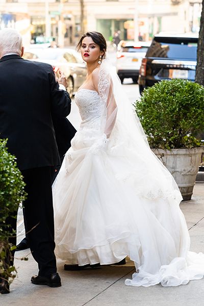 Selena Gomez Wearing Wedding Gown
