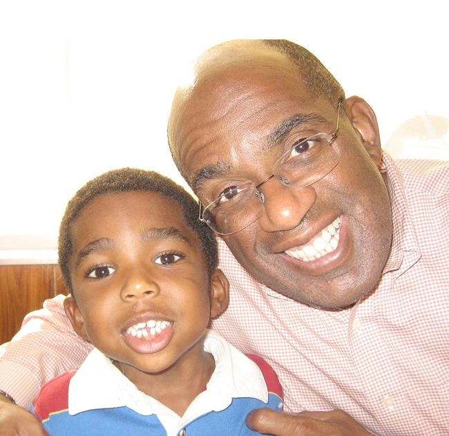 Al Roker with his son when he was young