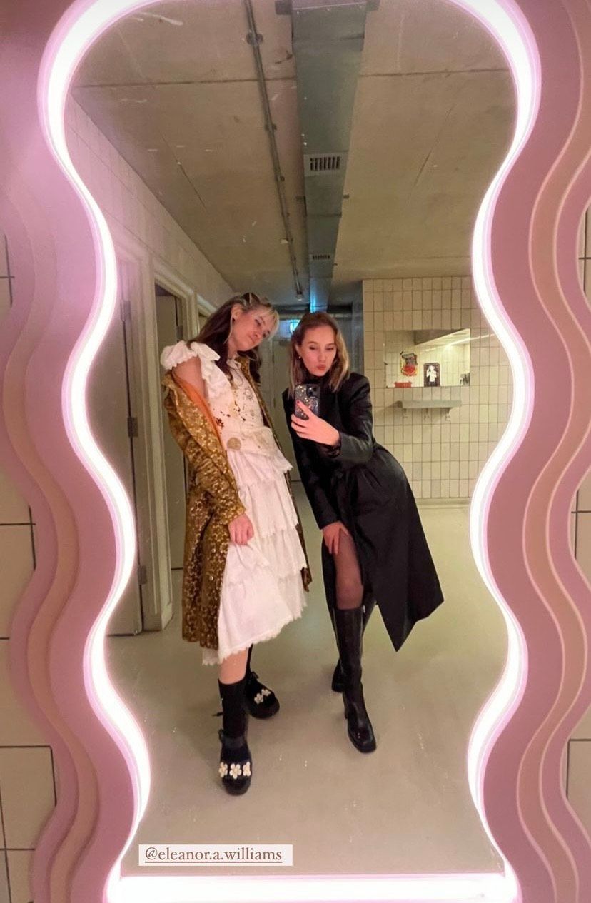 Rose Ayling-Ellis and her friend posing in a mirror selfie