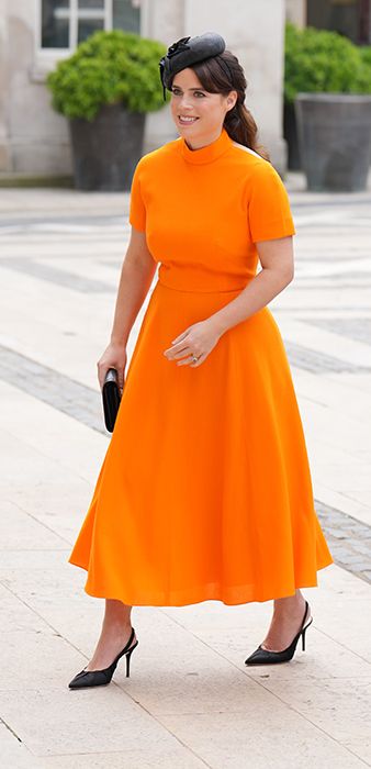 princess eugenie orange dress