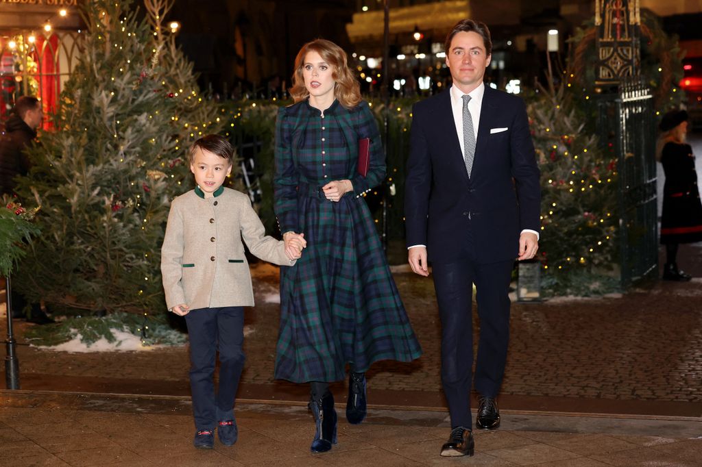 Princess Beatrice with her husband and stepson