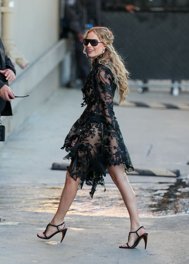 Margot Robbie is seen on January 26, 2026 in Los Angeles, California