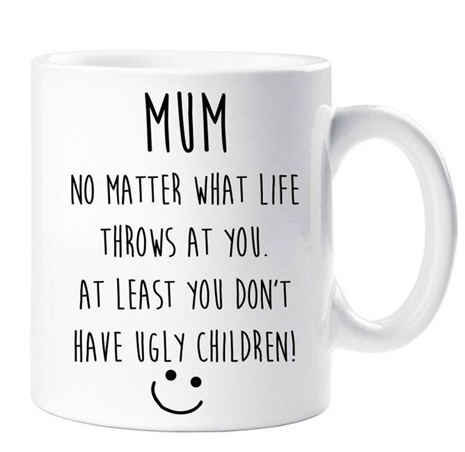 Funny Mom Mug, Mothers Day Gift, Funny Mom Mug, Mom Mugs From Daughter Funny  Slightly Less Embarrassing 