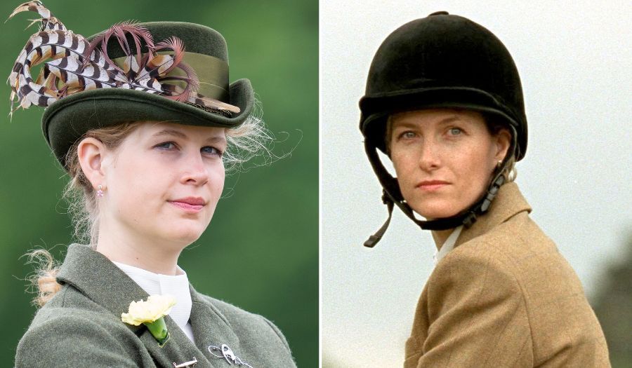 Lady Louise Windsor and Duchess Sophie split screen