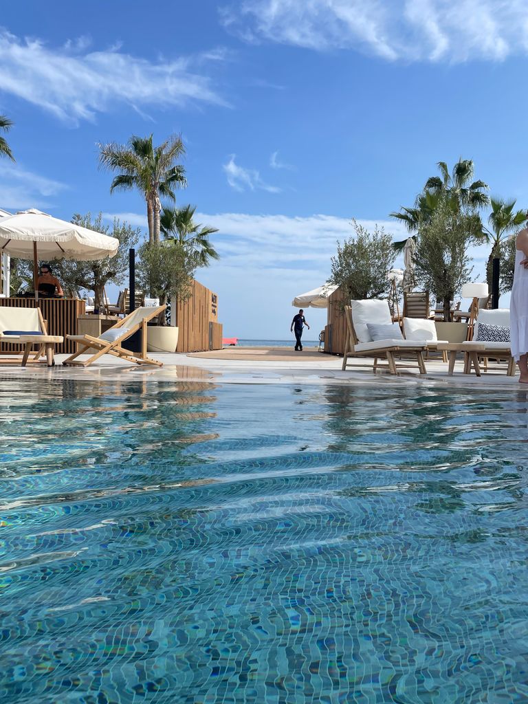 Poolside view at the Mett Hotel in Marbella