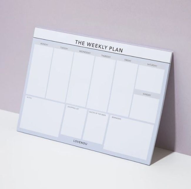 weekly plan pad