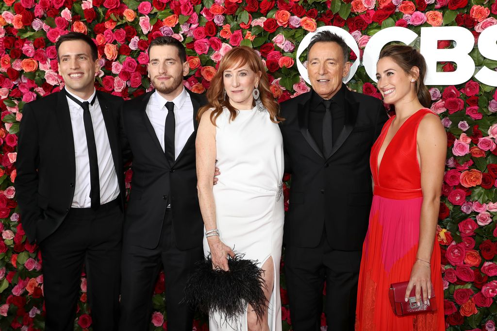 Evan Springsteen, Sam Springsteen, Patti Scialfa, Bruce Springsteen, Jessica Springsteen at the 72nd Annual Tony Awards, Arrivals, New York, USA - 10 Jun 2018