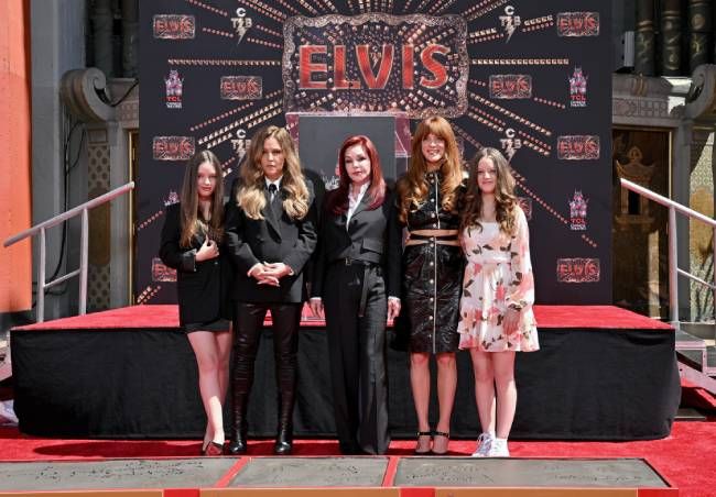 Riley Keough, Lisa Marie Presley, and Priscilla Presley