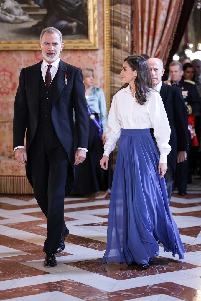 Letizia was joined by her husband King Frederik