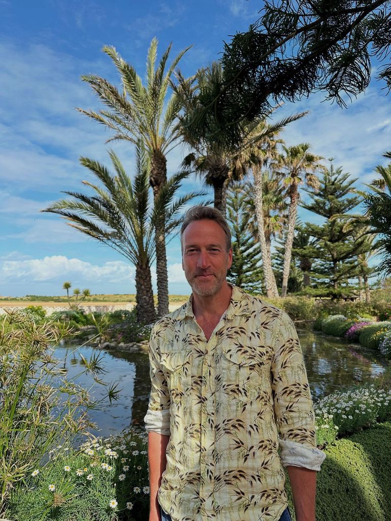 ben fogle in printed shirt on holiday 