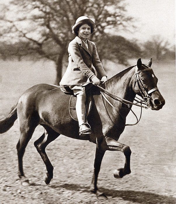 princess elizabeth riding a horse