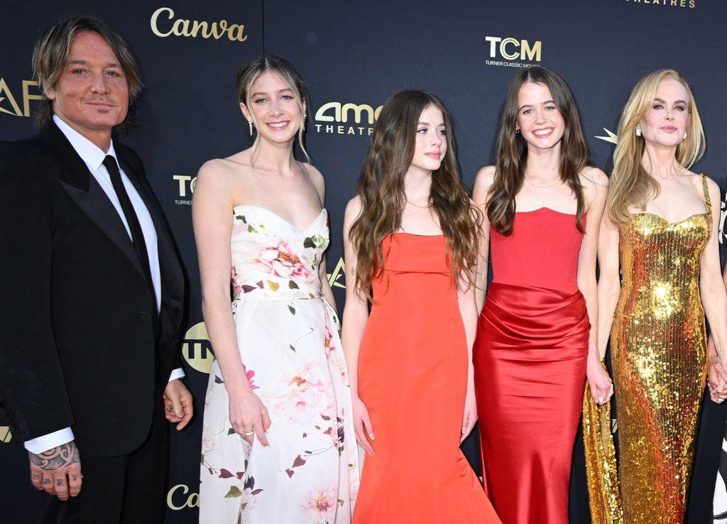 Faith Margaret Urban, Sunday Rose Kidman-Urban, Sybella Hawley and Nicole Kidman at the AFI Life Achievement Award