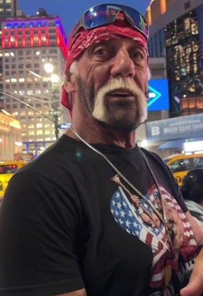 hulk hogan with white goatee and black beard