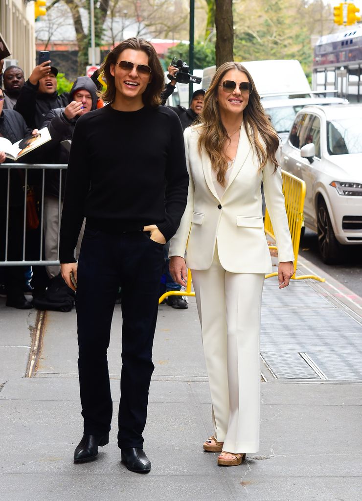 Elizabeth Hurley and Damian Hurley are seen outside 'The View
