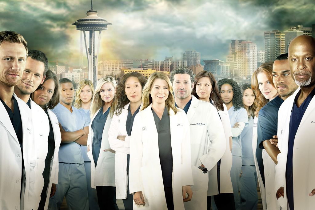 Greys Anatomy stars Kevin McKidd as Owen Hunt, Justin Chambers as Alex Karev, Chandra Wilson as Miranda Bailey, Gaius Charles as Shane Ross, Tessa Ferrer as Leah Murphy, Jessica Capshaw as Arizona Robbins, Sandra Oh as Cristina Yang, Ellen Pompeo as Meredith Grey, Patrick Dempsey as Derek Shepherd, Sara Ramirez as Callie Torres, Jerrika Hinton as Stephanie Edwards, Camilla Luddington as Jo Wilson, Sarah Drew as April Kepner, Jesse Williams as Jackson Avery and James Pickens, Jr. as Richard Webber. (ABC/Bob D'Amico)
