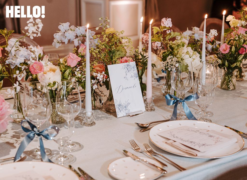 Louise Pentland's wedding place settings