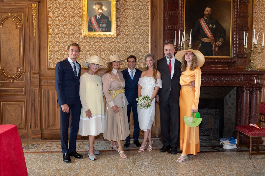 Eleonore with family in formal dress