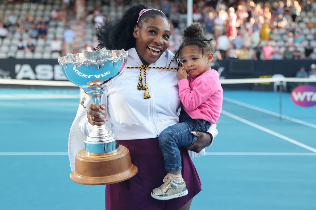 Serena Williams and Alexis Olympia 