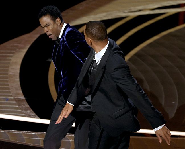 Will Smith slaps Chris Rock on stage at Oscars 2022