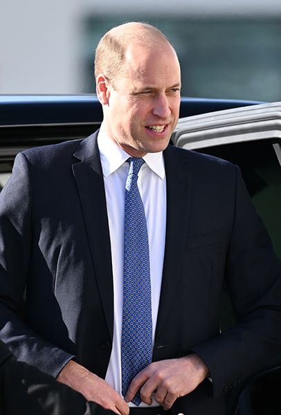 Prince William getting out a car